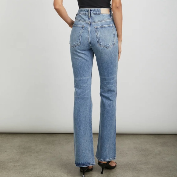 Rails The Sunset High Rise Slim Flare Size 25 Cascade Blue Denim Jeans Pants - Picture 6 of 8